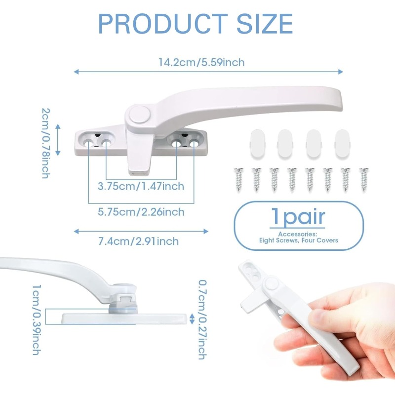 มือจับล็อคหน้าต่างกระจก 2 ชิ้น - Glass Door Hinge บทวิจารณ์และราคา